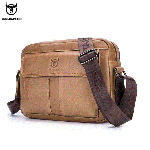 2021 High quality Men's Leather shoulder bags diagonal bages business briefcase large capacity casual handbags
