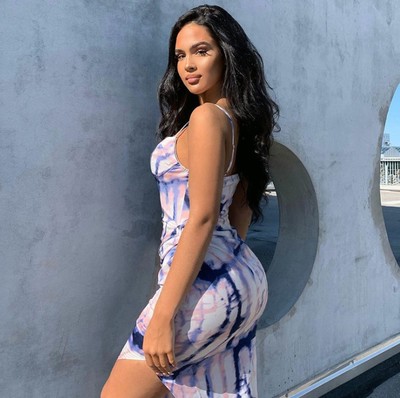 2021 High quality sleeveless patchwork ruched irregular sexy midi dress summer women fashion streetwear outfits party