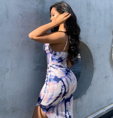 2021 High quality sleeveless patchwork ruched irregular sexy midi dress summer women fashion streetwear outfits party