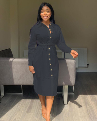 2021 High quality autumn women Winter bodycon Full Sleeve Bodycon Mini shirt dress fashion vintage dresses vestido