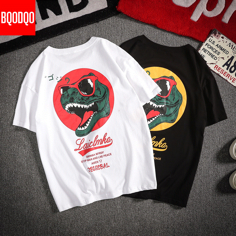 Mens Fashion Tshirt Summer Casual T-shirts Anime Streetwear clothing T shirt Cotton Tee Men Oversized Tops & Tees