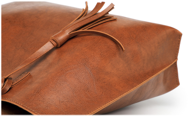 2021 High quality Waxing Leather bucket bag Simple Double strap handbag shoulder bags All-Purpose Shopping tote