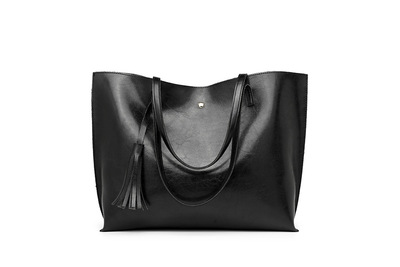 2021 High quality Waxing Leather bucket bag Simple Double strap handbag shoulder bags All-Purpose Shopping tote