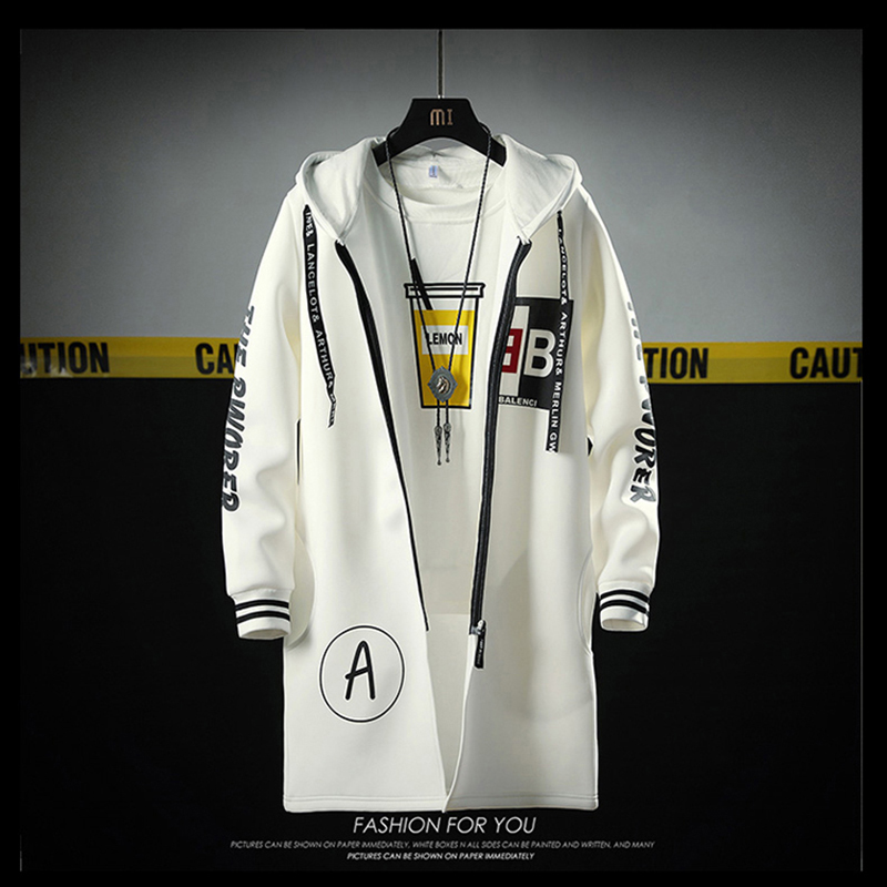 2021 High quality Men's long coat ,Zipper jacket , chaquetas de talla grande para hombre, Hip Hop coat