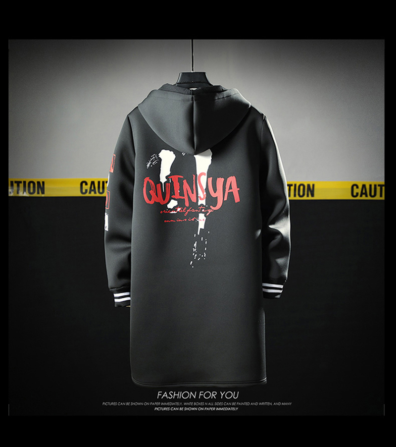 2021 High quality Men's long coat ,Zipper jacket , chaquetas de talla grande para hombre, Hip Hop coat