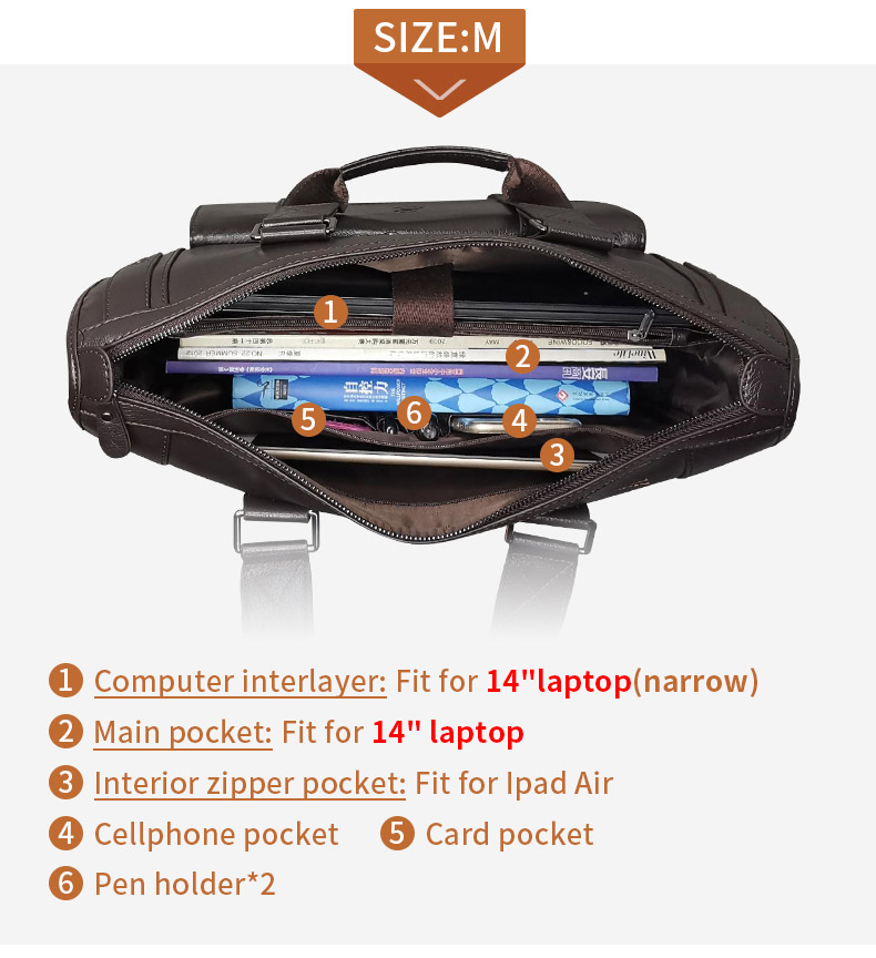 2021 High quality Men Leather Briefcase Business Vintage Shoulder Bag Large Laptop Travel Bags