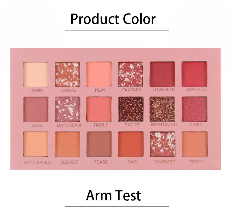 2021 High quality 18 Color Nude Shining Eyeshadow Pearlescent Makeup  Shadow Pallete Waterproof Cosmetics Eye Shadow