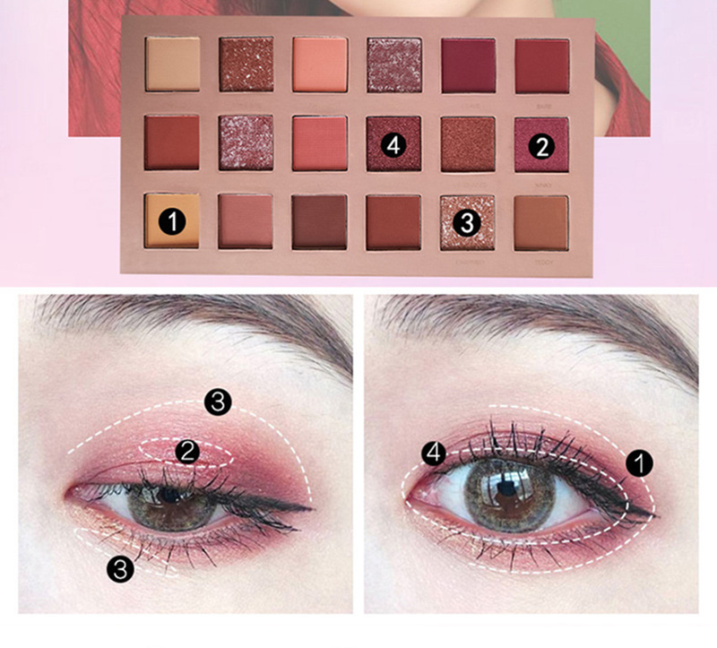2021 High quality 18 Color Nude Shining Eyeshadow Pearlescent Makeup  Shadow Pallete Waterproof Cosmetics Eye Shadow