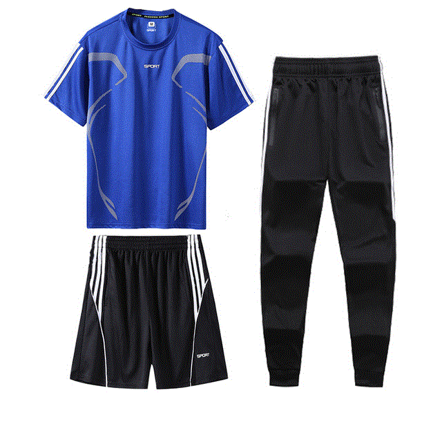 2021 High quality 3 Pcs Sports T-Shirt Men's Suits Running Shrits Sports Shorts Jogging Pants Mens suit