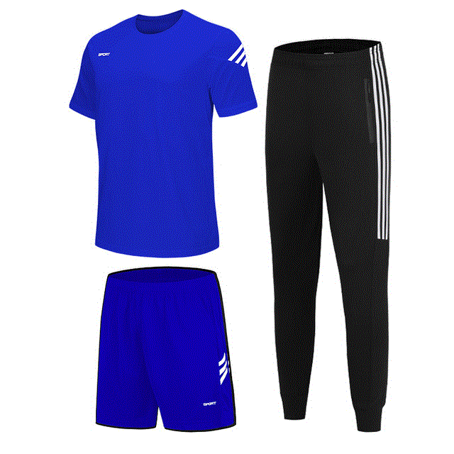 2021 High quality 3 Pcs Sports T-Shirt Men's Suits Running Shrits Sports Shorts Jogging Pants Mens suit