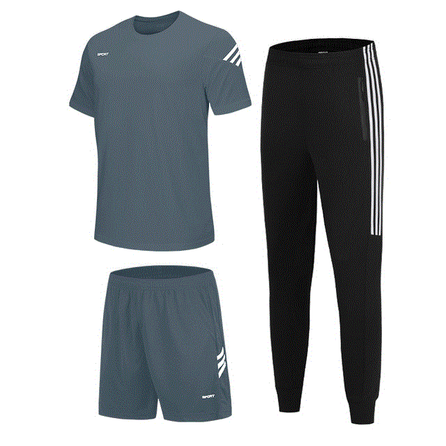 2021 High quality 3 Pcs Sports T-Shirt Men's Suits Running Shrits Sports Shorts Jogging Pants Mens suit
