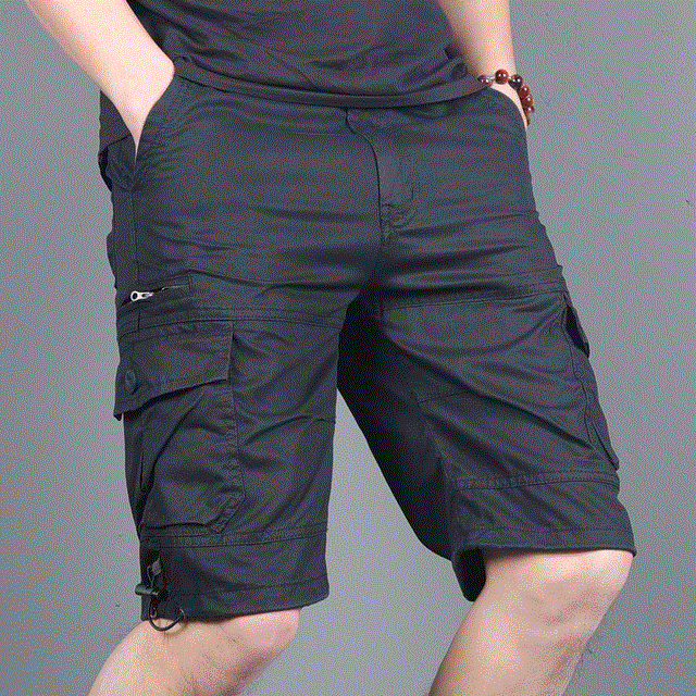 2021 High quality Men's Cargo Shorts Men Cotton Loose Work Casual Shorts Plus Size 4XL