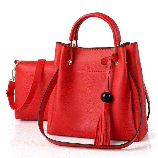 2021 High quality Women Handbags Concise Office Ladies Practical Totes Solid Color Red Orange Green Grey Composite Bag