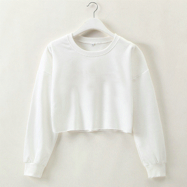 2021 High quality Womens Casual Long Sleeve Jumper Sweater Crop Top Pullover Tops