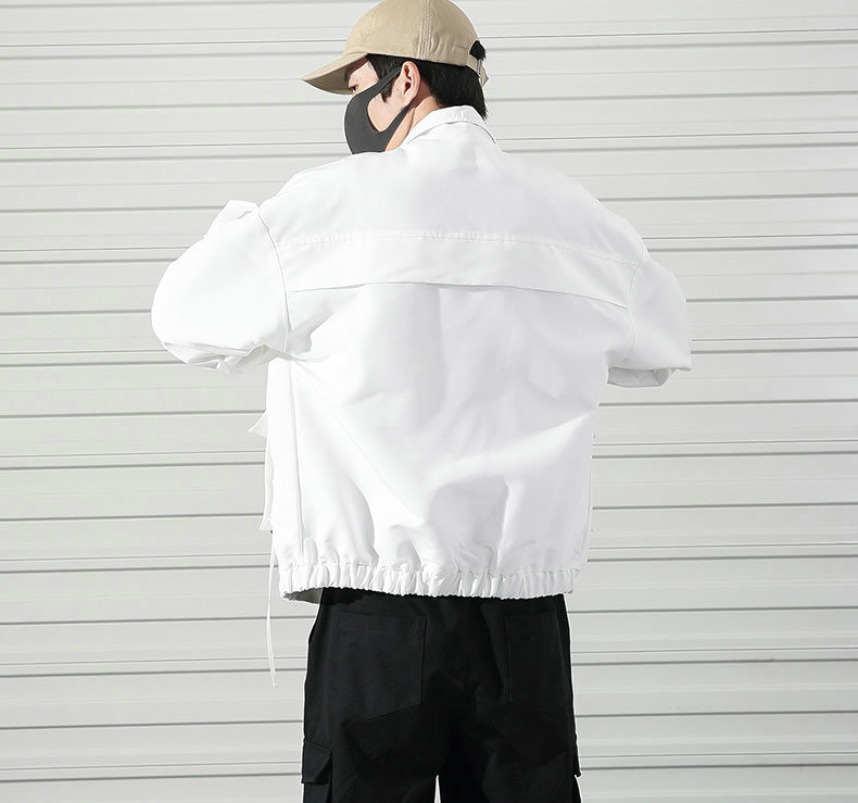 2021 High quality Men Jacket Coats Casual Windbreaker Pockets Men's Overalls Jacket Hip Hop Streetwear