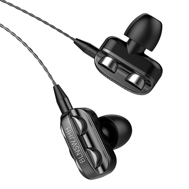 2021 High quality Dual Drive 6D Stereo Wired Earphone Universal In-Ear Heavy Bass Stereo Wired Sports Earphones