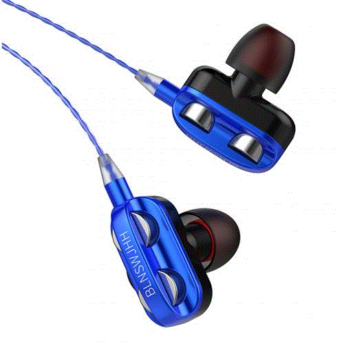 2021 High quality Dual Drive 6D Stereo Wired Earphone Universal In-Ear Heavy Bass Stereo Wired Sports Earphones