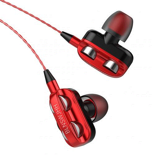 2021 High quality Dual Drive 6D Stereo Wired Earphone Universal In-Ear Heavy Bass Stereo Wired Sports Earphones