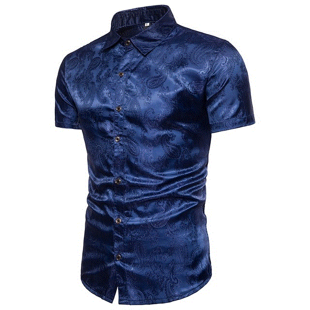 2021 High quality Summer  Men's  Printing  Short  Sleeve  Shirt