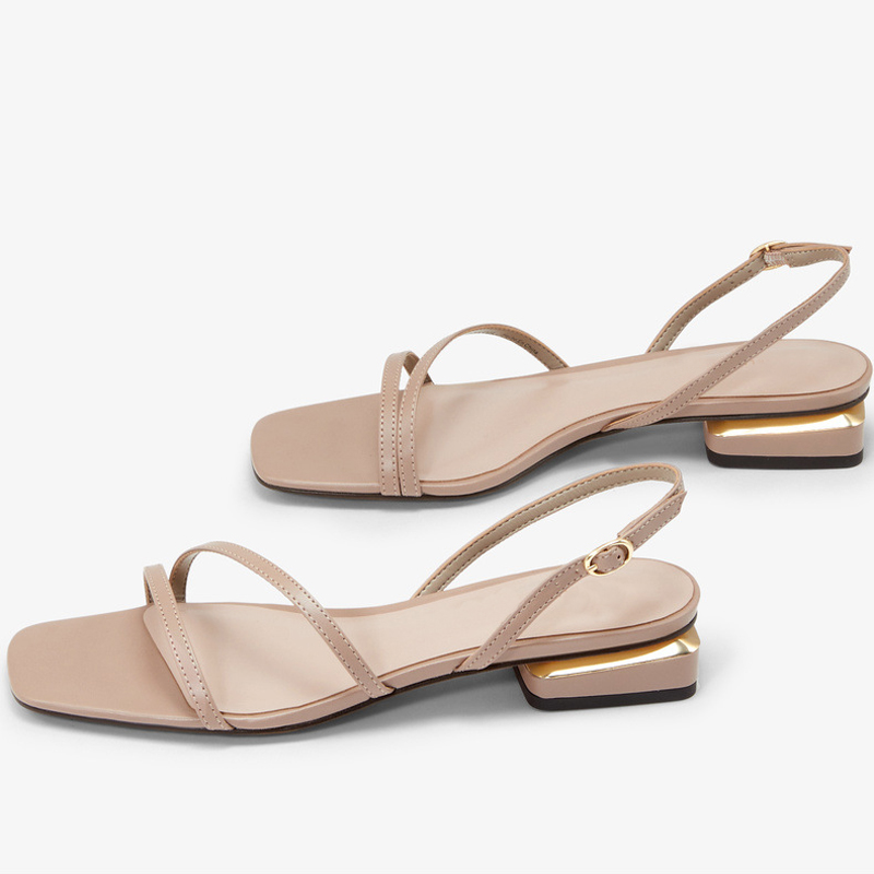 2021 High quality Summer fashion strap women sandals sexy open toe square heel shallow mouth sandals