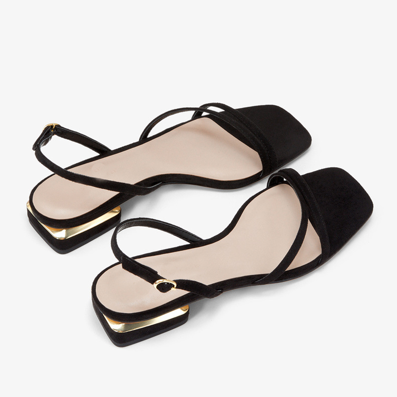 2021 High quality Summer fashion strap women sandals sexy open toe square heel shallow mouth sandals