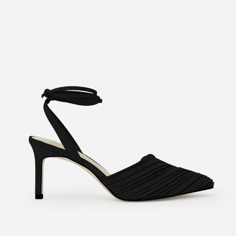 2021 High quality women sandals fashion ankle strap women pointed elegant fine heel party sandals