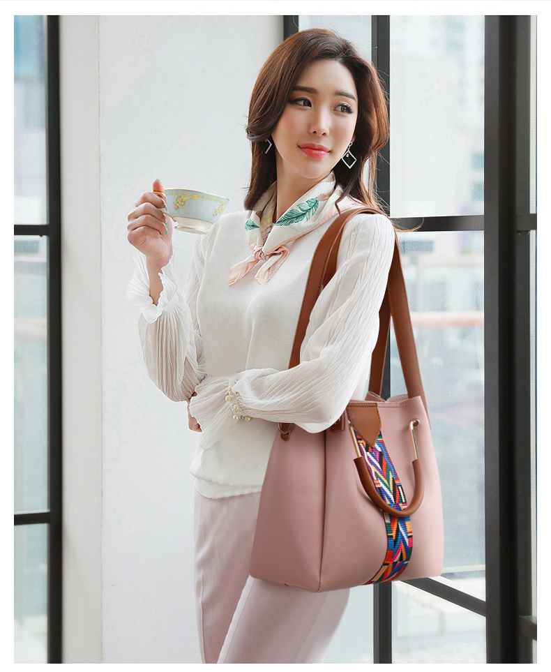 2021 High quality Women Handbag 4 Piece Set Ladies Fashion Messenger Bags Casual Women Handbag Tote With Wallet