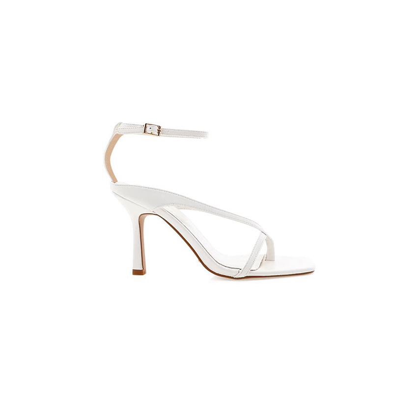 2021 High quality women sandals summer sexy square head fine heel women  ankle strap buckle female high sandals