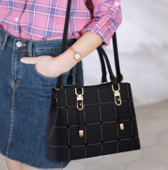 2021 High quality Women Stitching Wild Handbag Messenger Bags Shoulder Bag Female Ladies Handbag