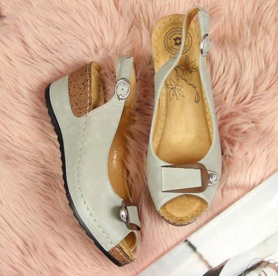2021 High quality Platform Wedges Sandals Women Casual High Heels Open Toe Comfort Fish Mouth Sandals