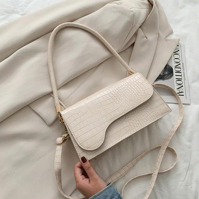 2021 High quality Elegant Baguette Bags Women Handbags Alligator Pattern Armpit Bags Crossbody