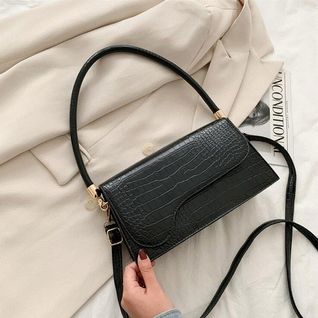 2021 High quality Elegant Baguette Bags Women Handbags Alligator Pattern Armpit Bags Crossbody
