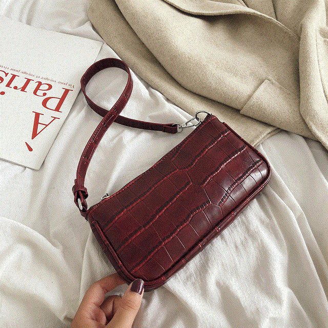 2021 High quality Retro Handbag Women Handbags Office Ladies Elegant Solid Color Shoulder Bag