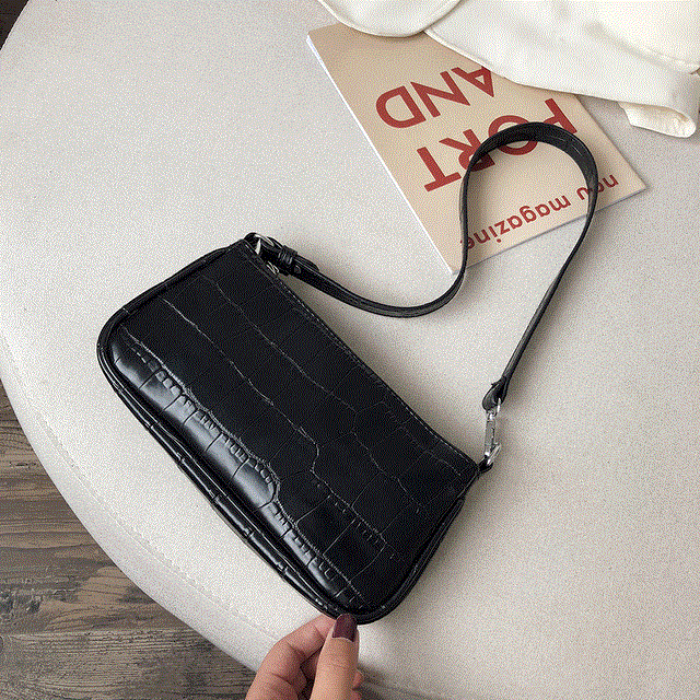 2021 High quality Retro Handbag Women Handbags Office Ladies Elegant Solid Color Shoulder Bag