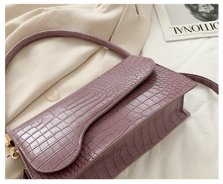 2021 High quality Elegant Baguette Bags Women Handbags Alligator Pattern Armpit Bags Crossbody
