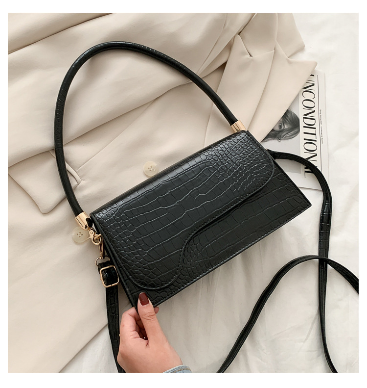2021 High quality Elegant Baguette Bags Women Handbags Alligator Pattern Armpit Bags Crossbody