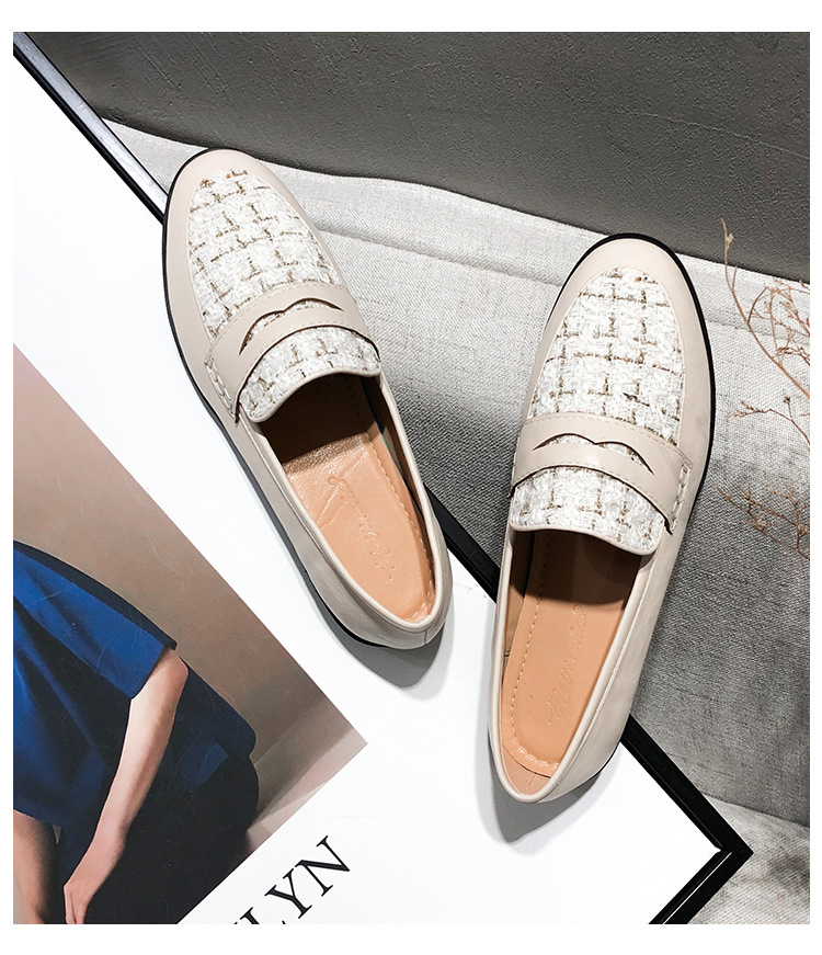 2021 High quality Lattices fabric oxfords shoes mixed colors loafers women flats shoes big size 34-44