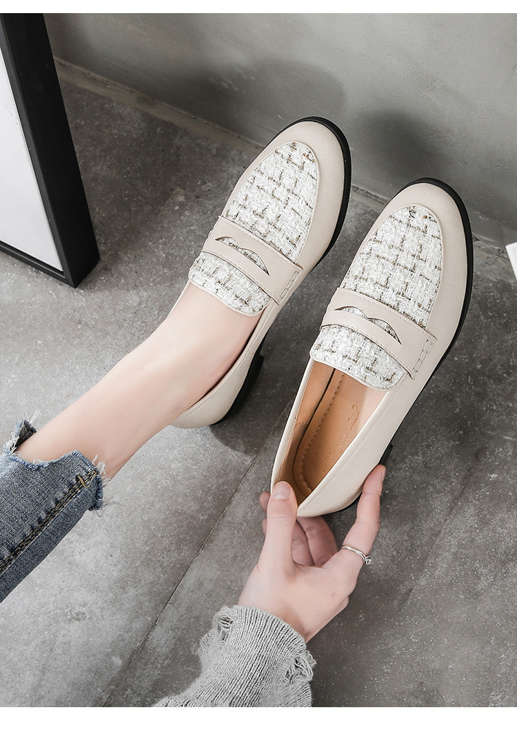 2021 High quality Lattices fabric oxfords shoes mixed colors loafers women flats shoes big size 34-44