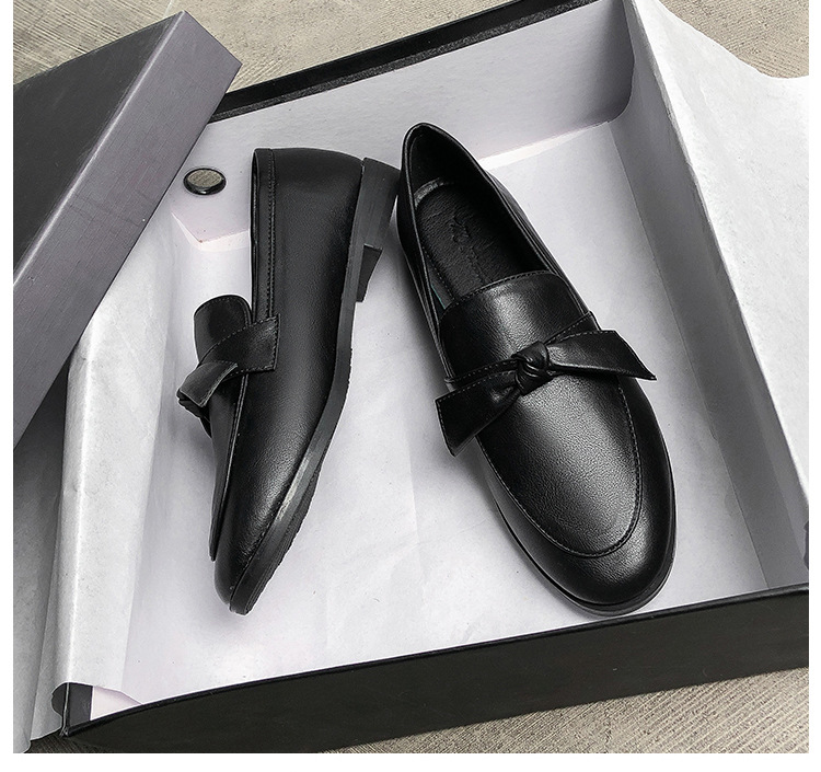 2021 High quality Butterfly Knot oxfords ladies shoes soft leather loafers flats shoes