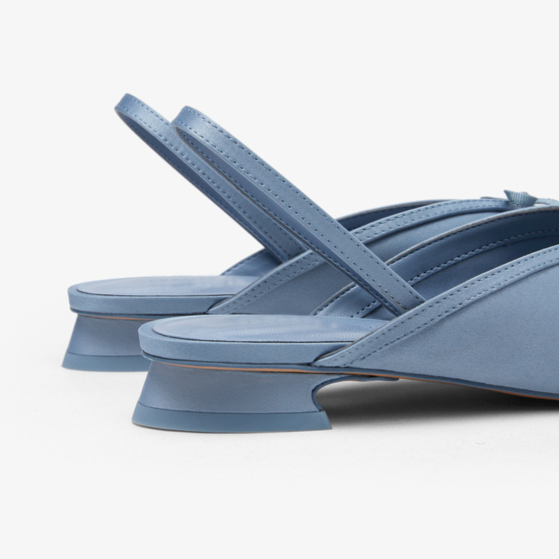 2021 High quality Fashion Butterfly-knot Women Sandals Pointed Back Strap Low-heeled Asakuchi Women Casual Sandals