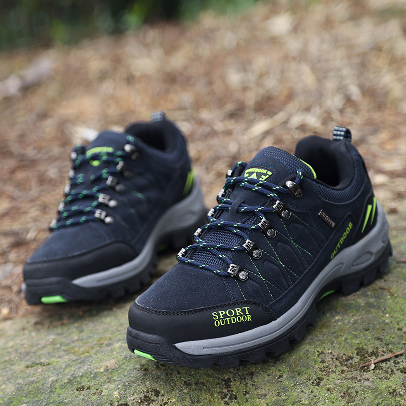 2021 High quality Men Wear-resistant Outdoor Hiking Sneakers Climbing Non Slip Waterproof Unisex Trekking Sneakers