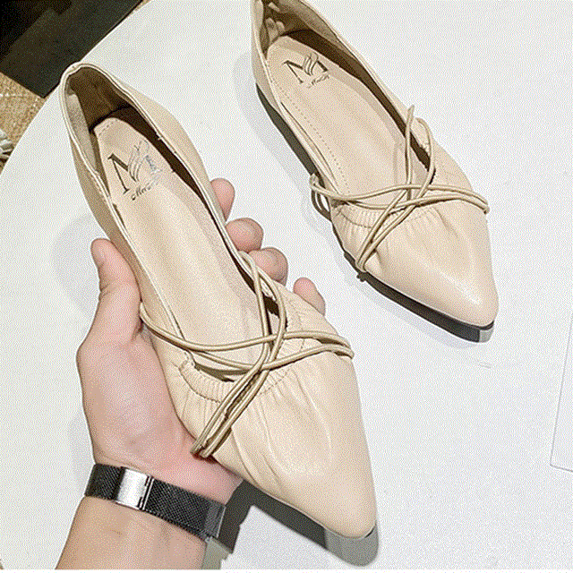 2021 High quality woman flats women loafers cross narrow band espadrilles soft bottom moccasins flats