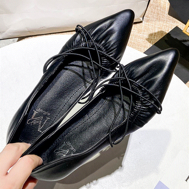 2021 High quality woman flats women loafers cross narrow band espadrilles soft bottom moccasins flats