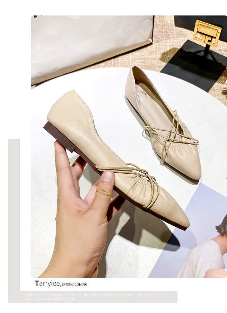 2021 High quality woman flats women loafers cross narrow band espadrilles soft bottom moccasins flats