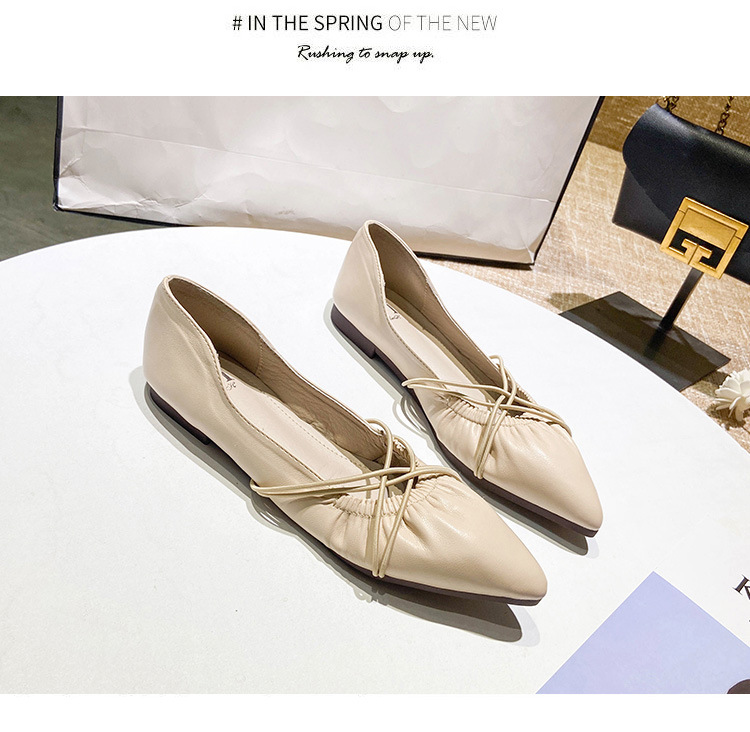 2021 High quality woman flats women loafers cross narrow band espadrilles soft bottom moccasins flats