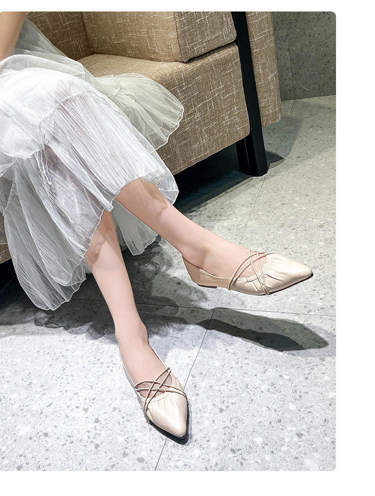 2021 High quality woman flats women loafers cross narrow band espadrilles soft bottom moccasins flats