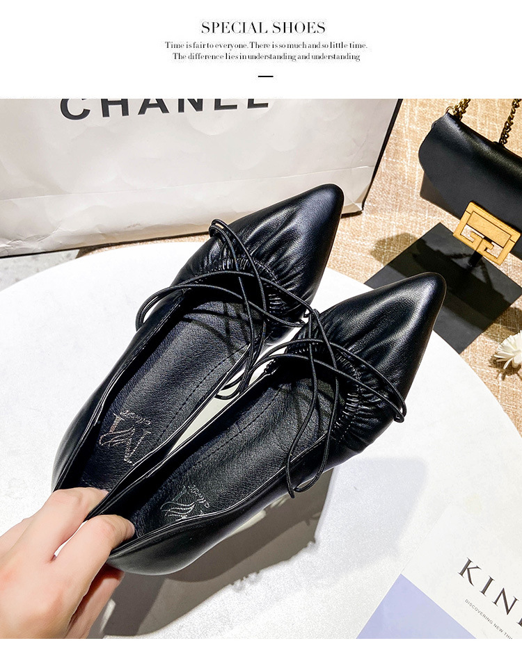 2021 High quality woman flats women loafers cross narrow band espadrilles soft bottom moccasins flats