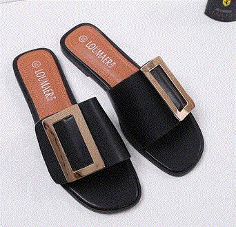 2021 High quality women flip flops buckle slippers women belt buckle slippers sandals
