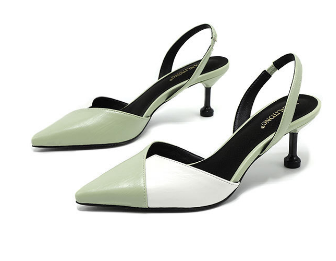 2021 High quality Women Heeled Pointed-Toe sandals Fashion after Empty Mixed Colors Fashion Sandals