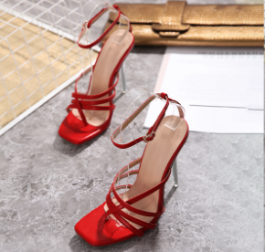 2021 High quality Women Square Toe Flip Sandals Women Weave Big Size Sandals